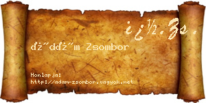 Ádám Zsombor névjegykártya