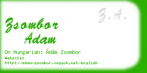 zsombor adam business card