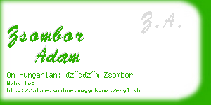 zsombor adam business card